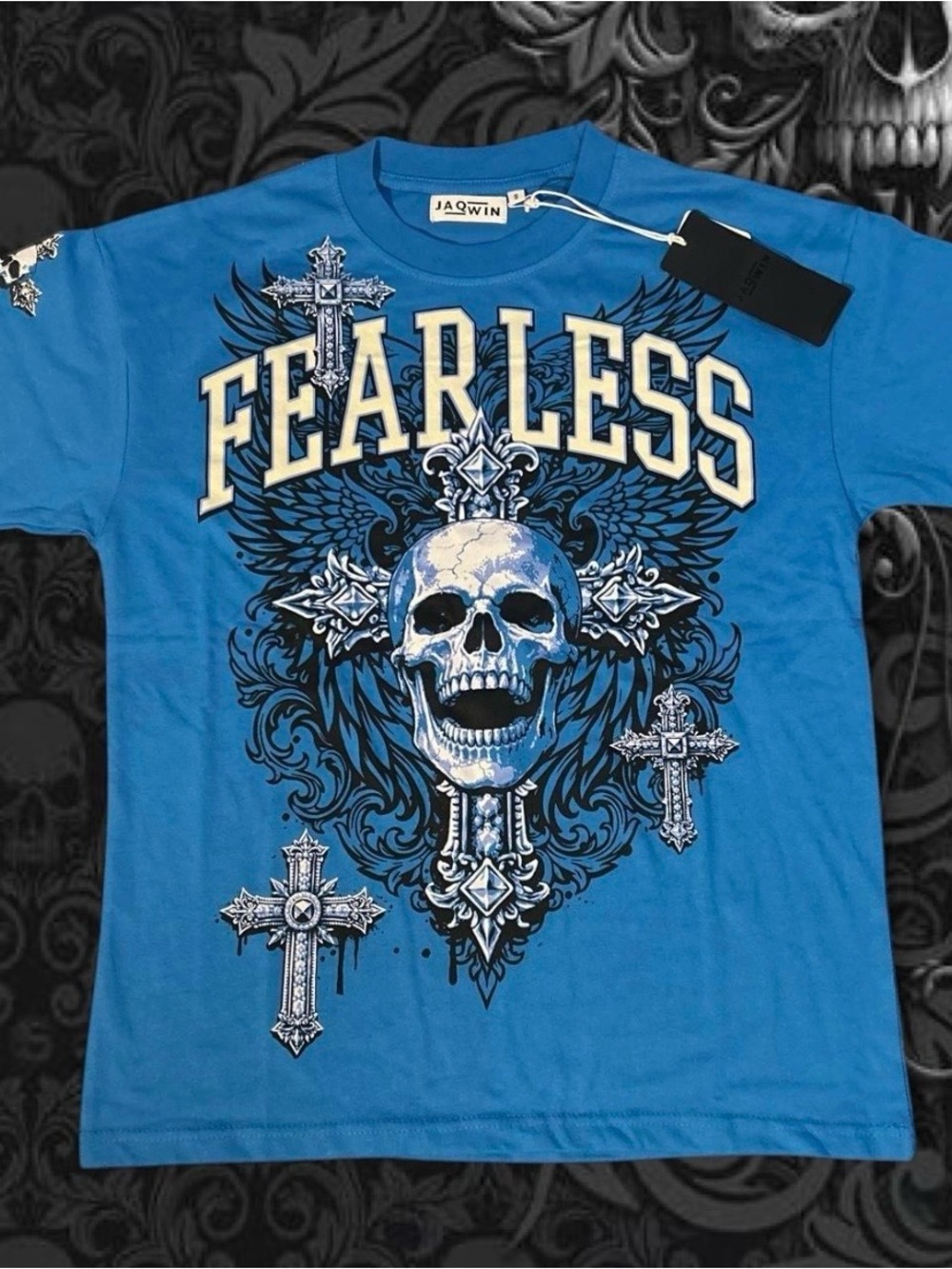 Men’s Fearless Skull Graphic Tee - Blue